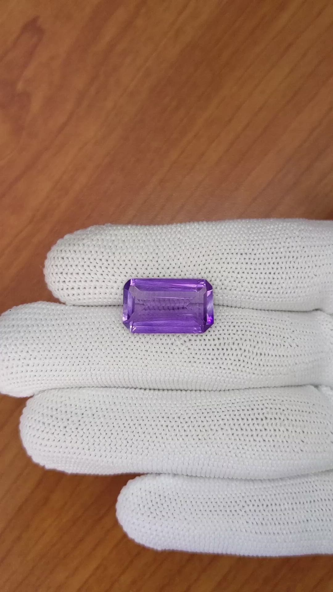 7.92 Ct. Amethyst from Brazil Size Video