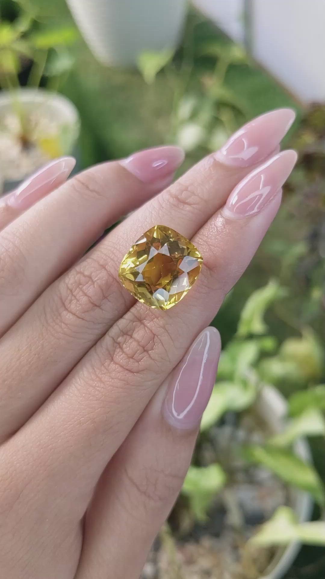 13.86 Ct. Citrine from Brazil Size Video