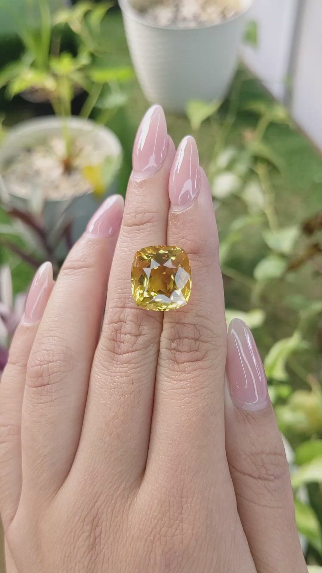 13.86 Ct. Citrine from Brazil Size Video