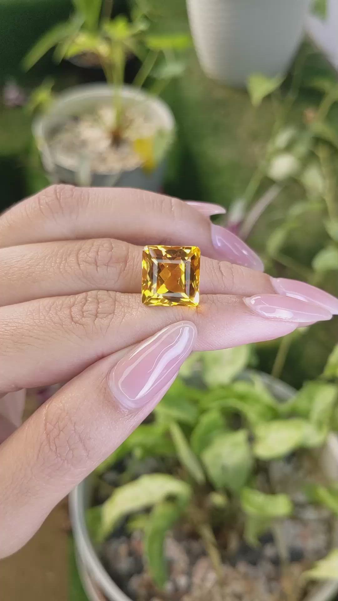 12.59 Ct. Citrine from Brazil Size Video