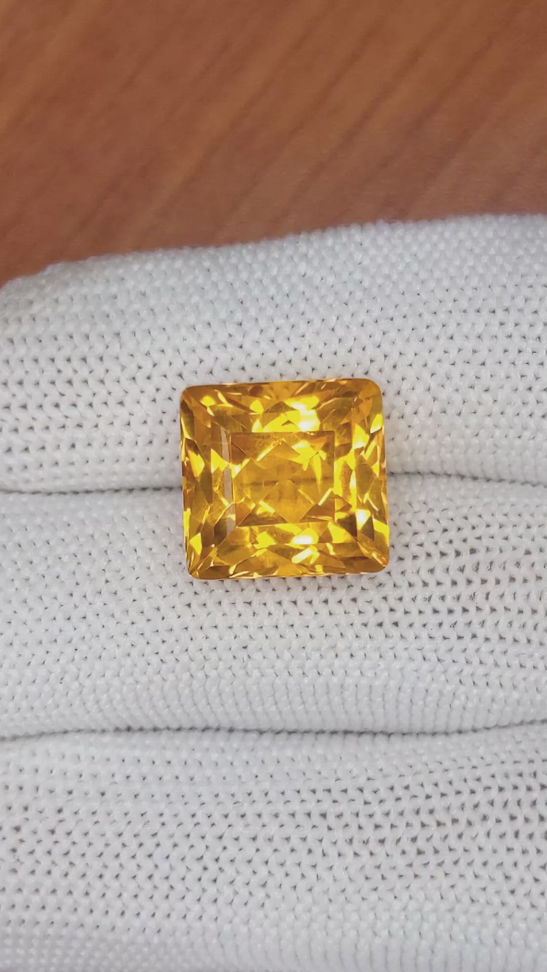 12.59 Ct. Citrine from Brazil Size Video
