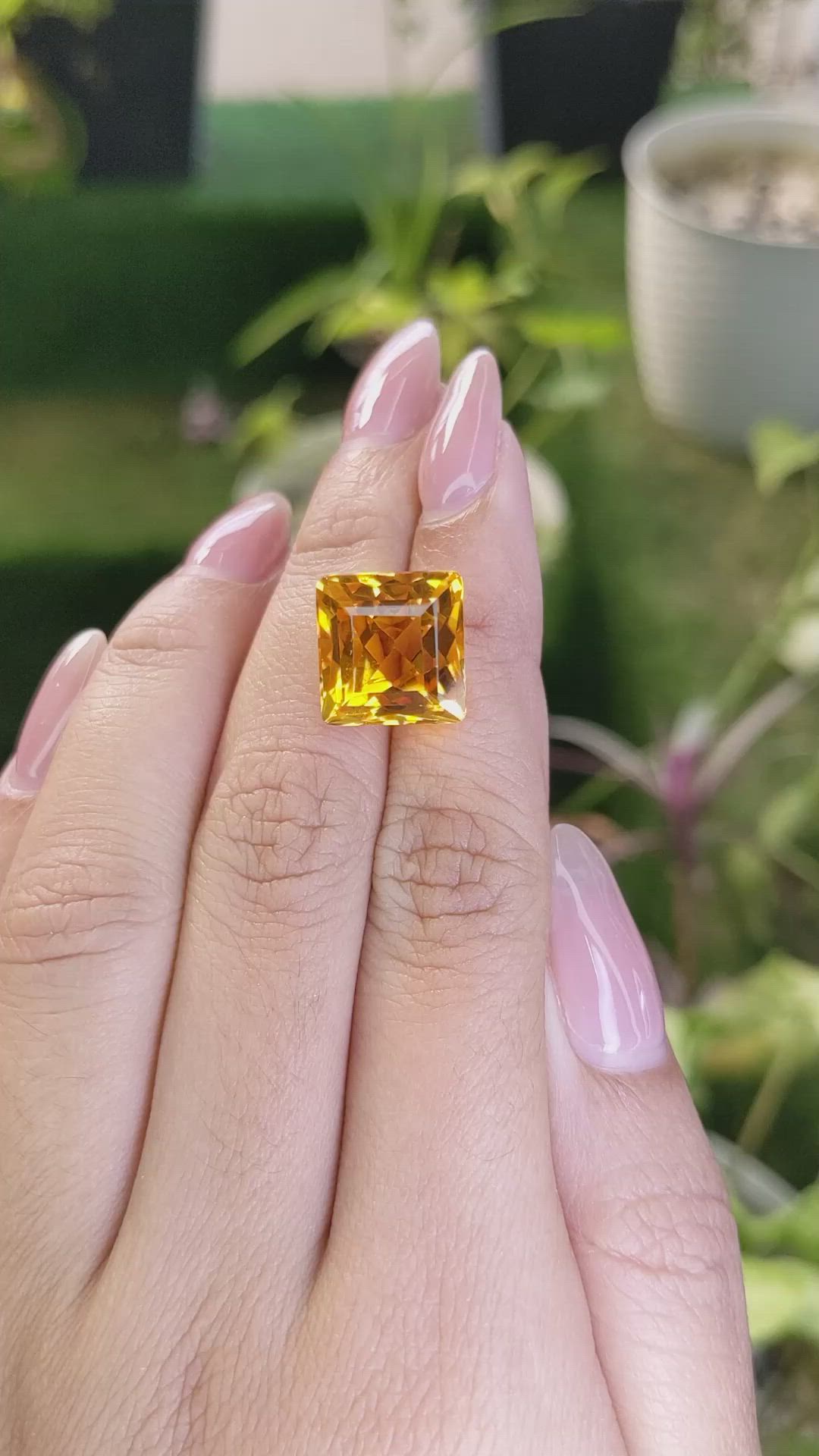 12.59 Ct. Citrine from Brazil Size Video