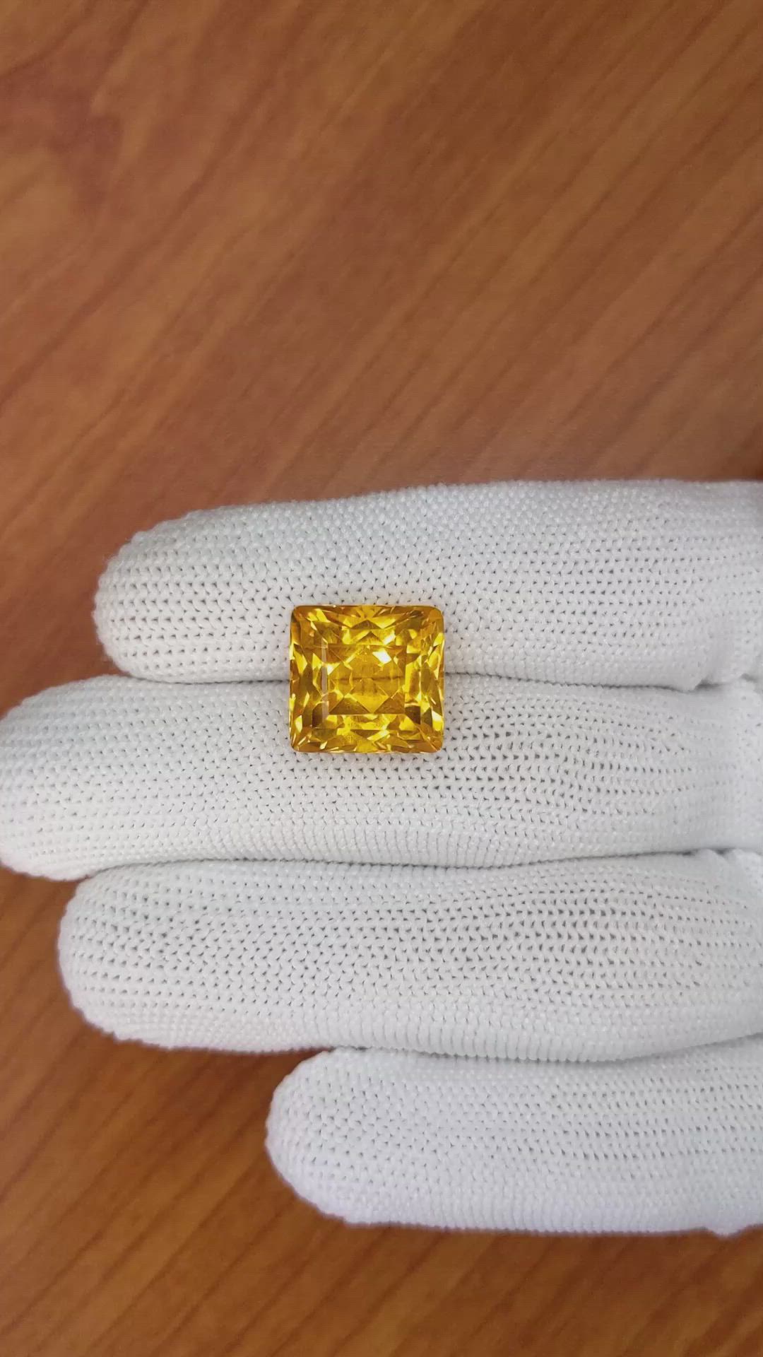 12.59 Ct. Citrine from Brazil Size Video