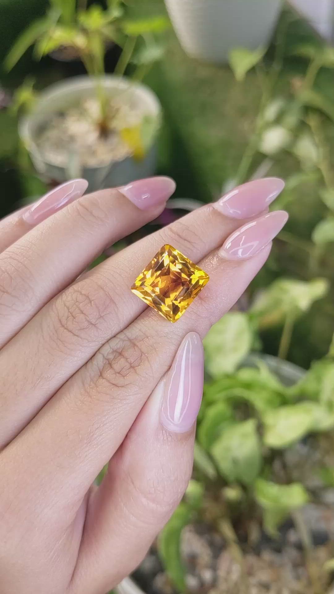 12.59 Ct. Citrine from Brazil Size Video