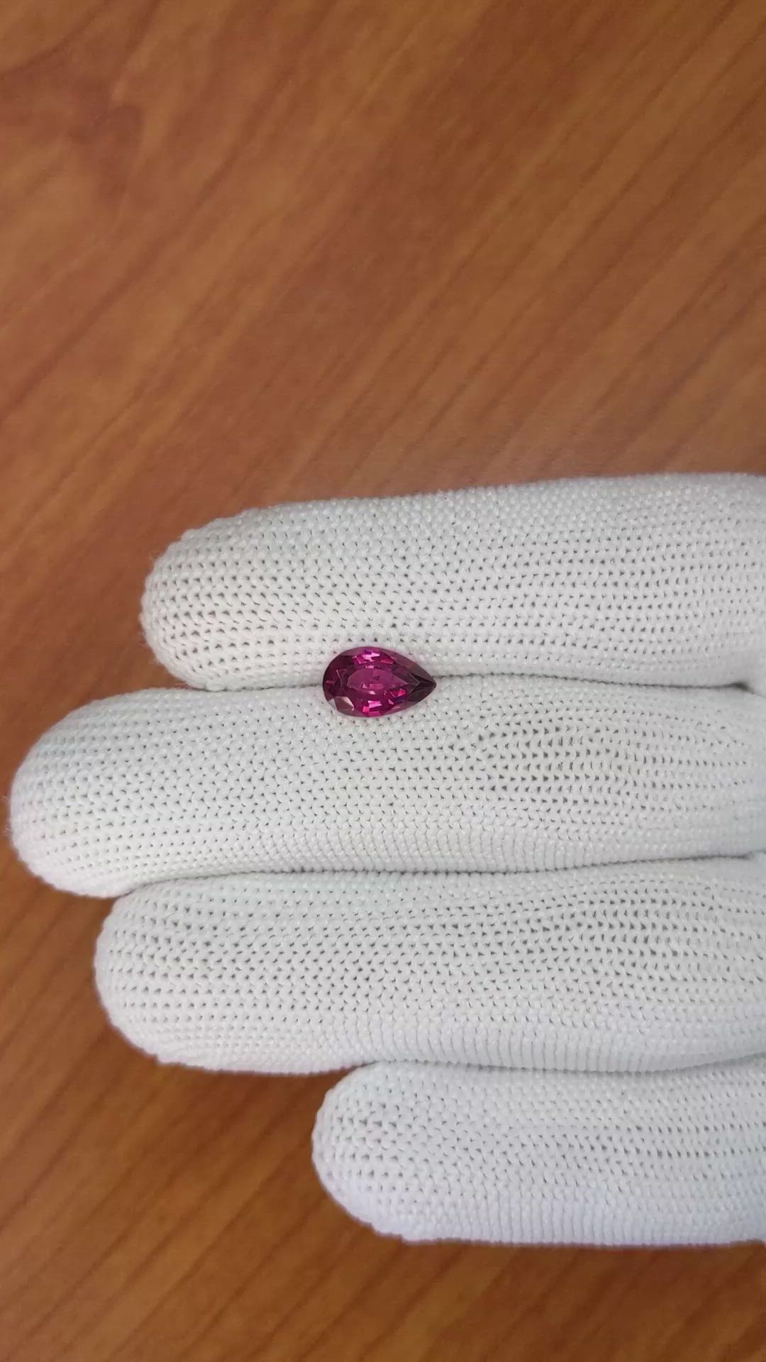 1.63 Ct. Rhodolite Garnet from Ceylon (Sri Lanka) Size Video