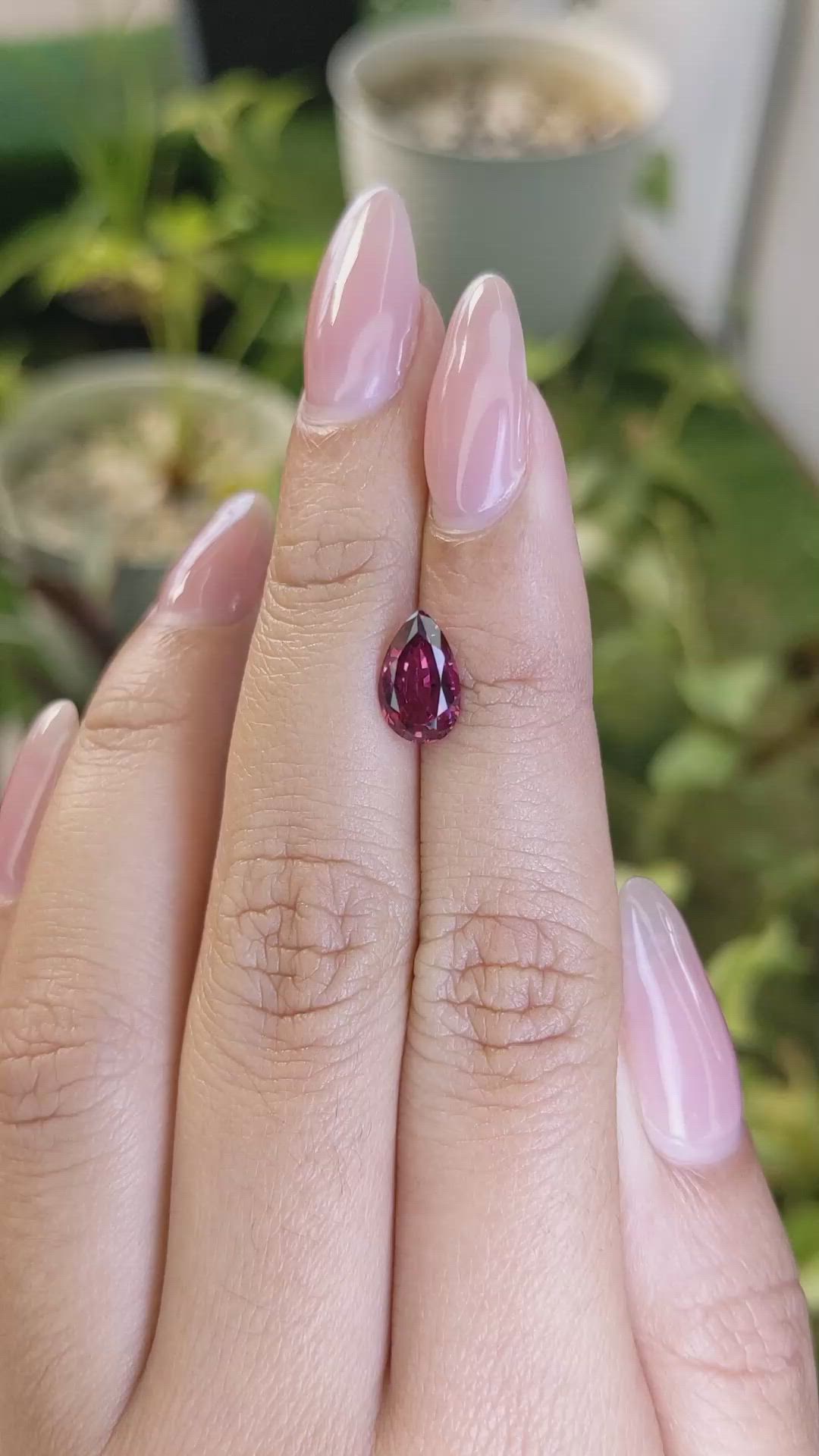 1.63 Ct. Rhodolite Garnet from Ceylon (Sri Lanka) Size Video