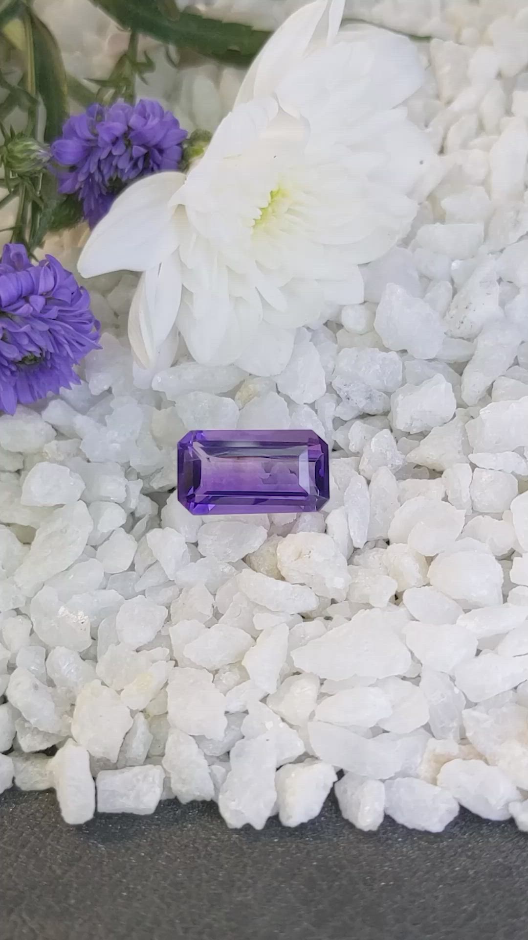 7.55 Ct. Amethyst from Brazil Size Video