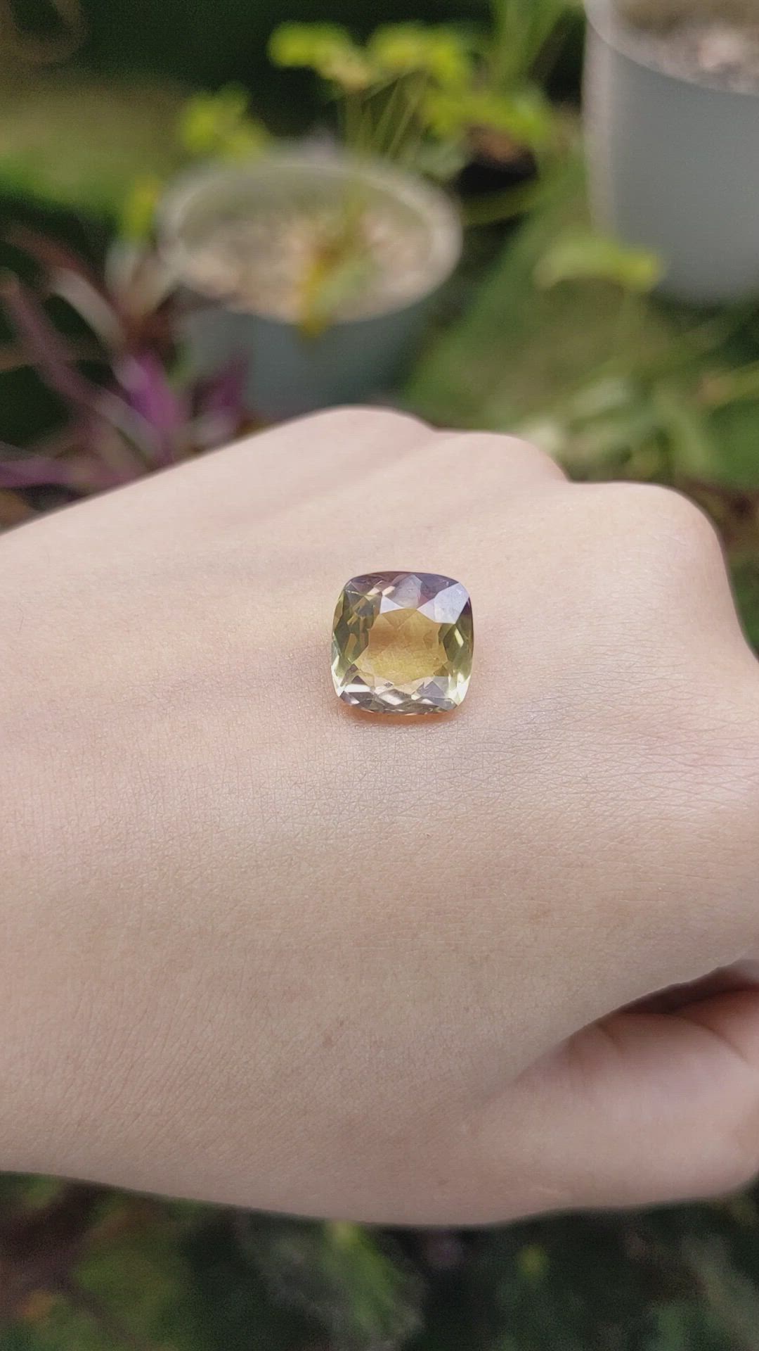 6.91 Ct. Ametrine from Ceylon (Sri Lanka) Size Video