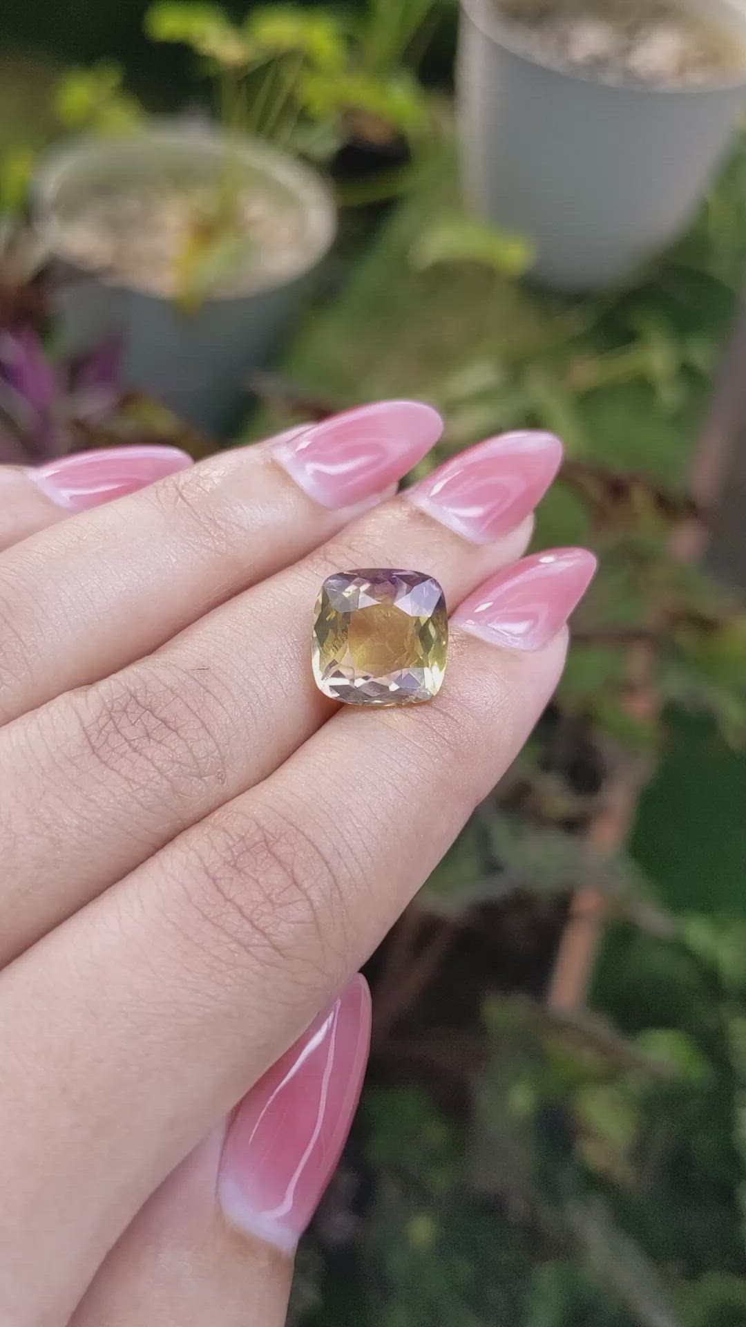 6.91 Ct. Ametrine from Ceylon (Sri Lanka) Size Video