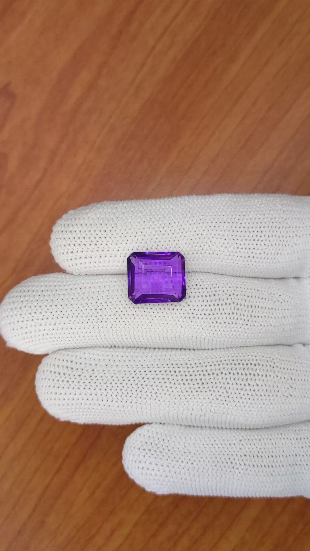 7.09 Ct. Amethyst from Brazil Size Video