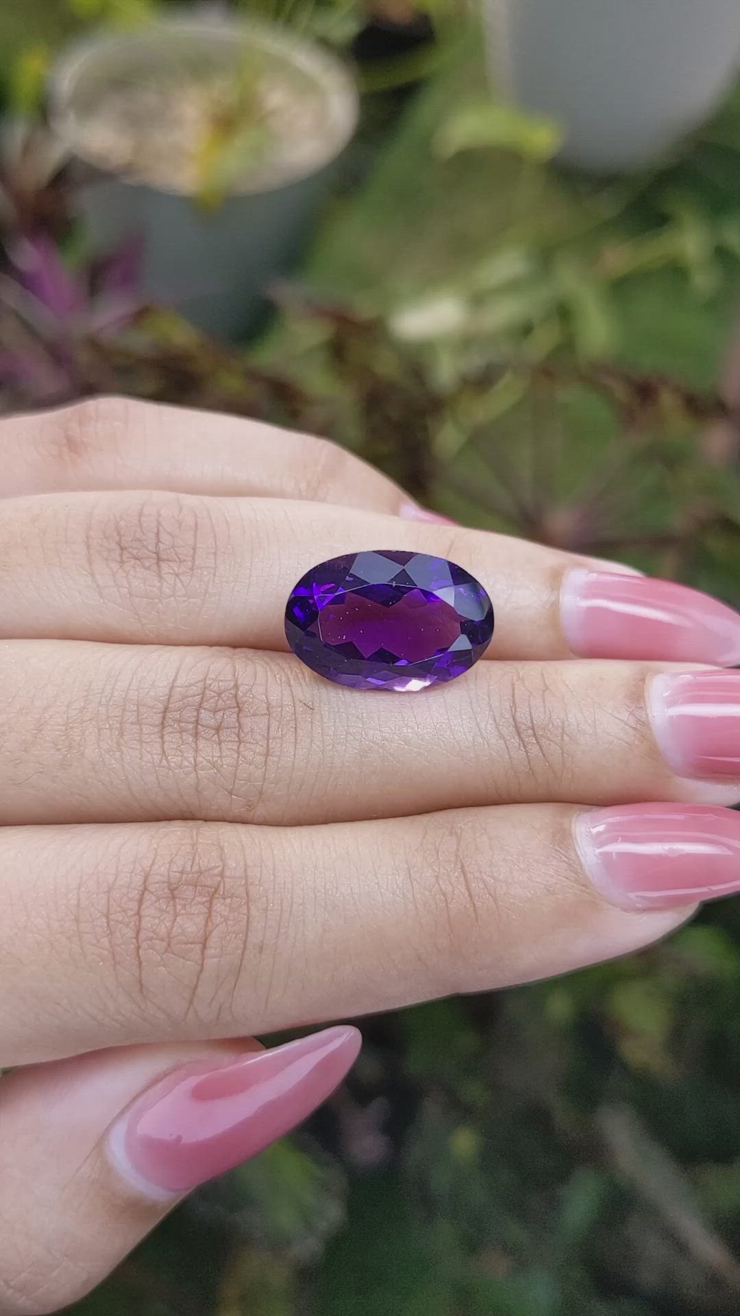 10.82 Ct. Amethyst from Ceylon (Sri Lanka) Size Video