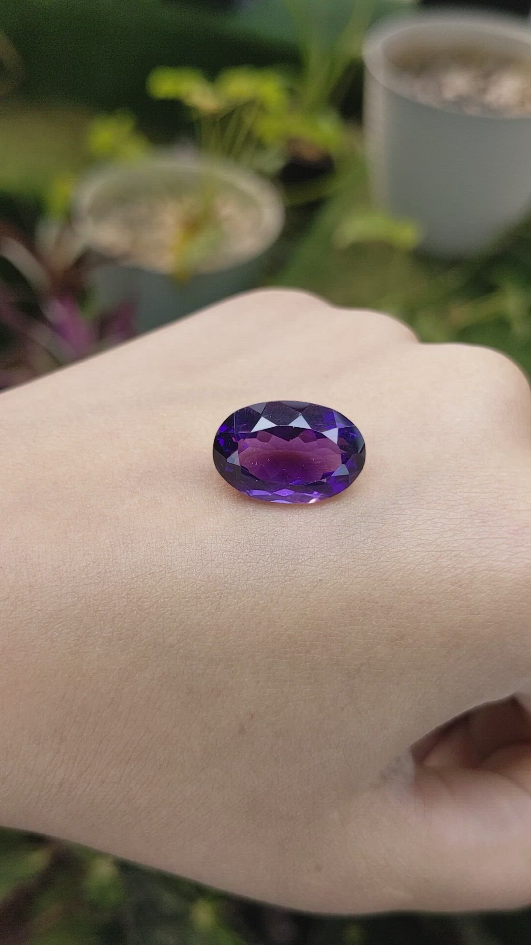 10.82 Ct. Amethyst from Ceylon (Sri Lanka) Size Video