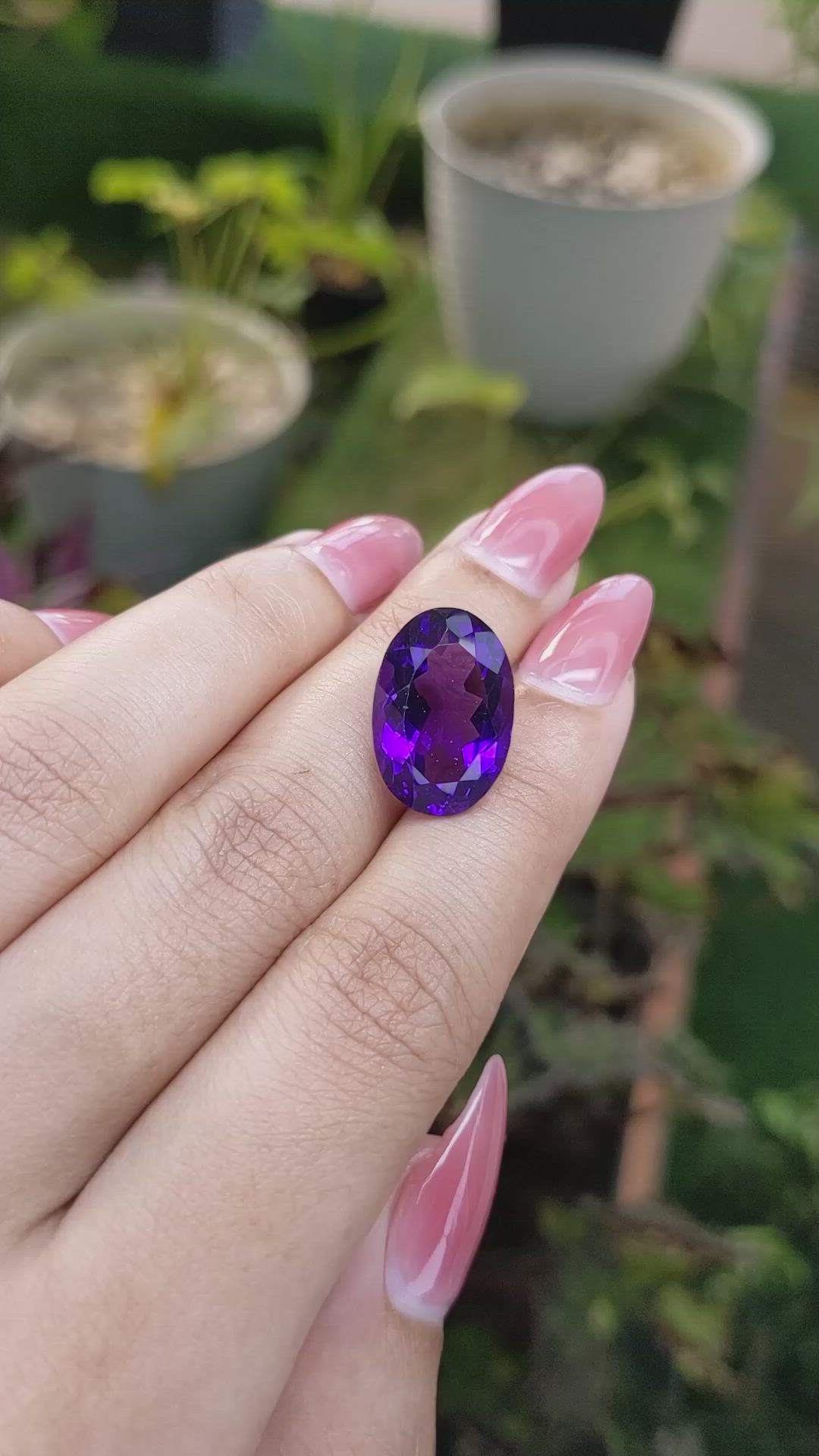 10.82 Ct. Amethyst from Ceylon (Sri Lanka) Size Video