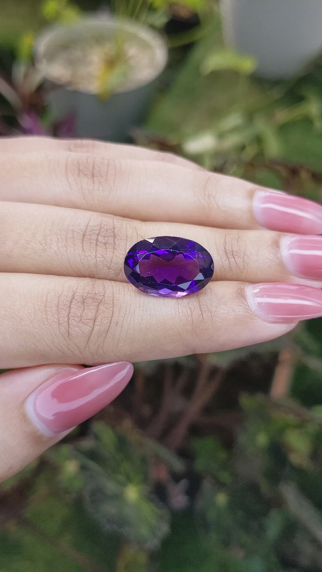 10.82 Ct. Amethyst from Ceylon (Sri Lanka) Size Video