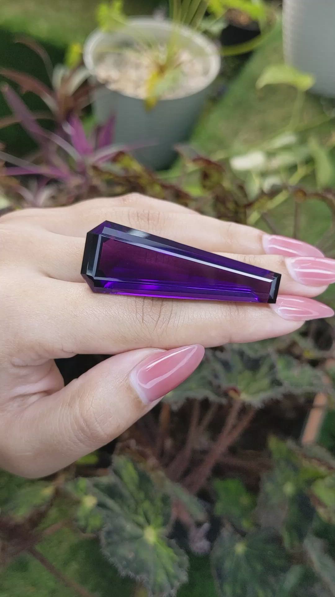 69.51 Ct. Amethyst from Ceylon (Sri Lanka) Size Video