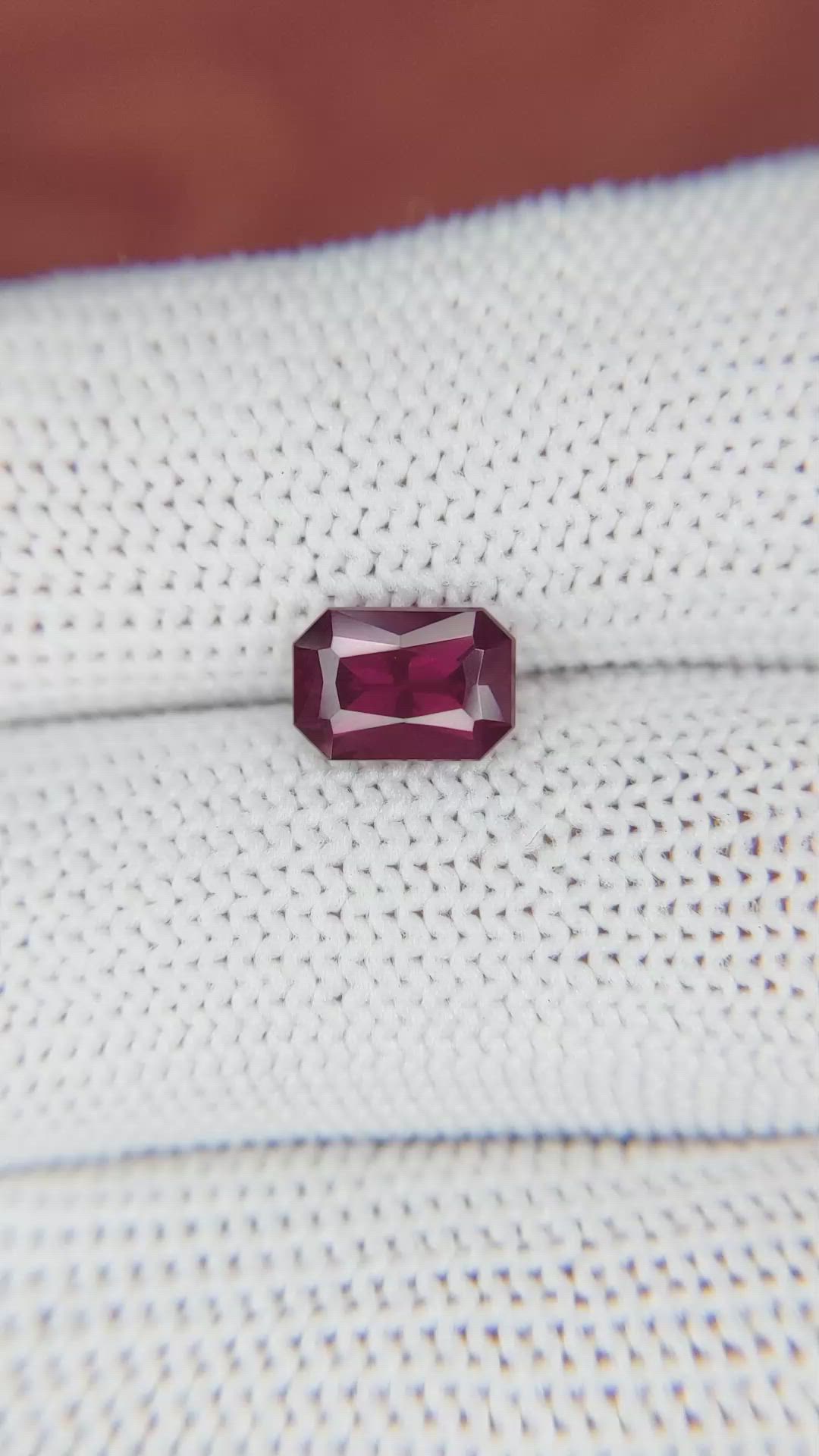 1.64 Ct. Rhodolite Garnet from Ceylon (Sri Lanka) Size Video