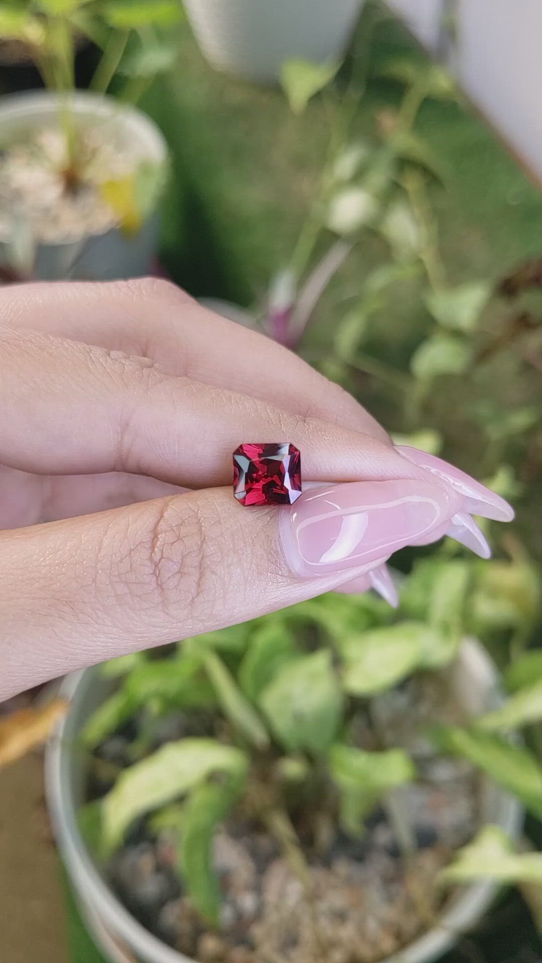 2.72 Ct. Rhodolite Garnet from Ceylon (Sri Lanka) Size Video