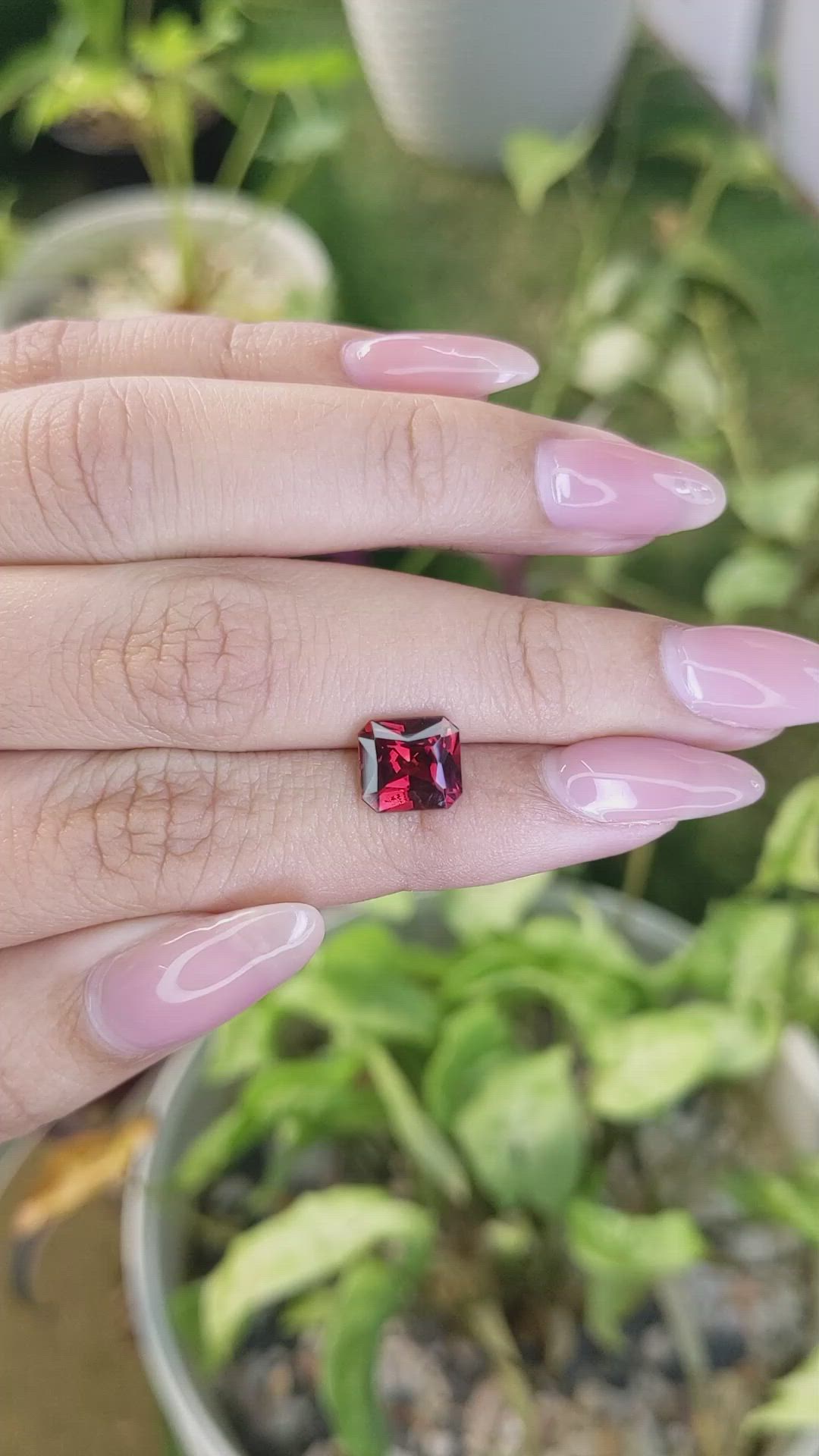 2.72 Ct. Rhodolite Garnet from Ceylon (Sri Lanka) Size Video