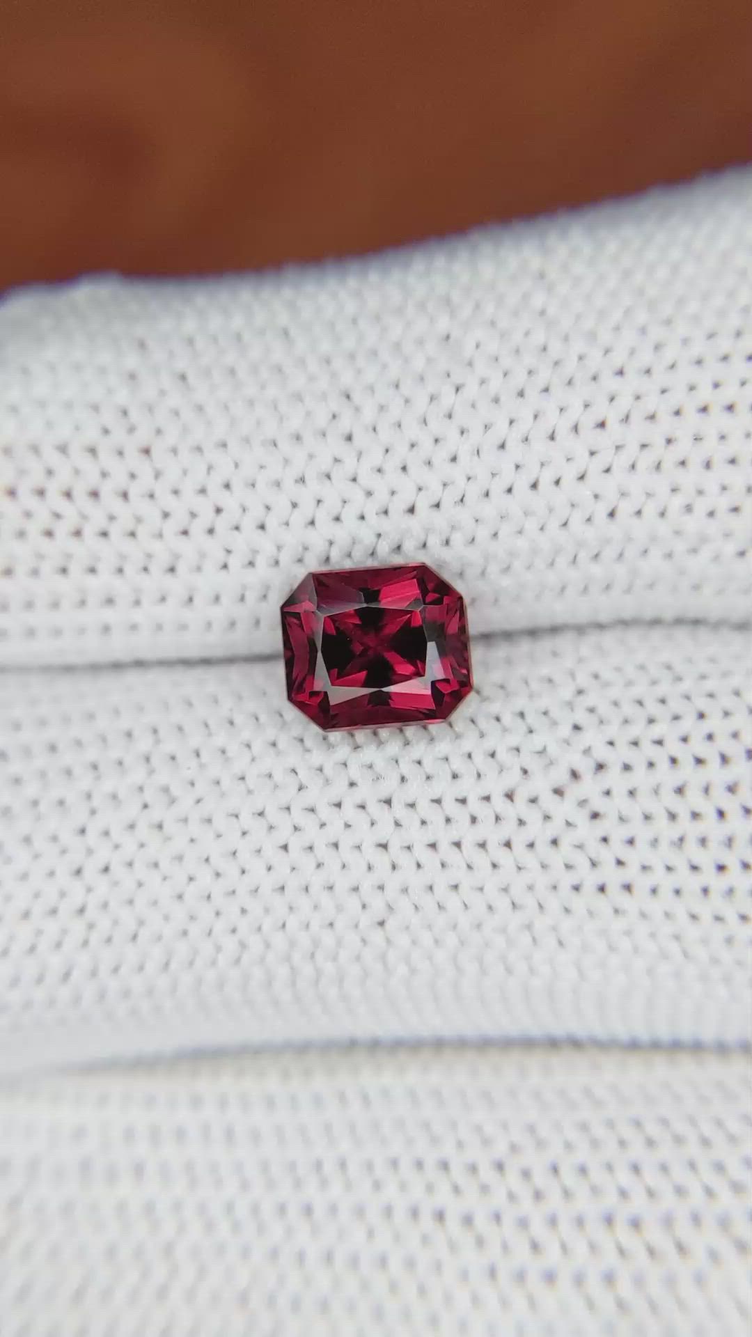 1.98 Ct. Rhodolite Garnet from Ceylon (Sri Lanka) Size Video