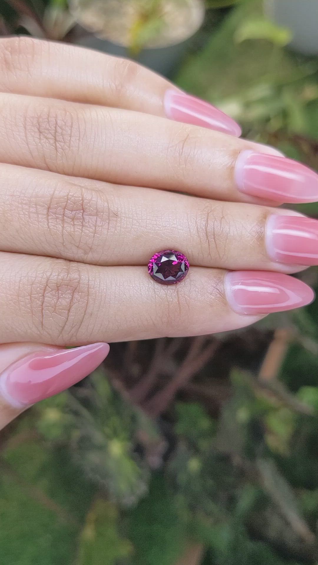1.91 Ct. Rhodolite Garnet from Ceylon (Sri Lanka) Size Video