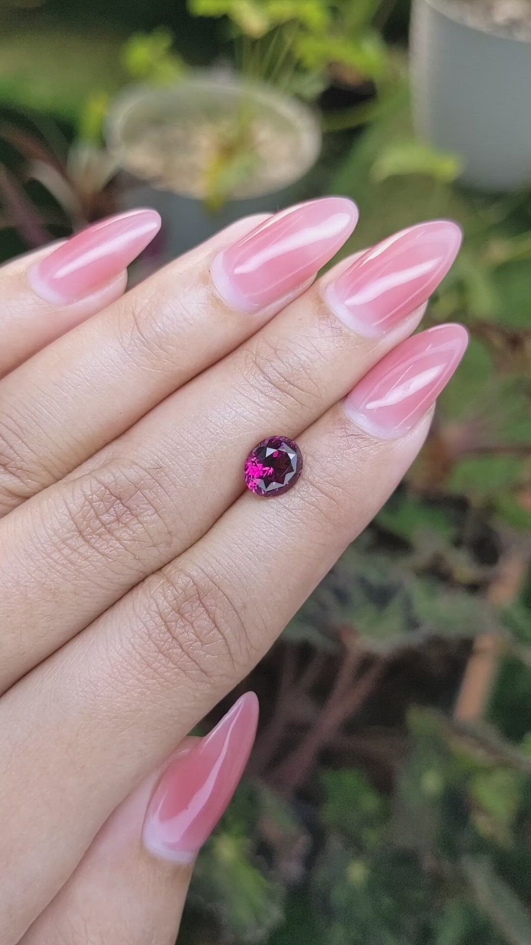 1.91 Ct. Rhodolite Garnet from Ceylon (Sri Lanka) Size Video