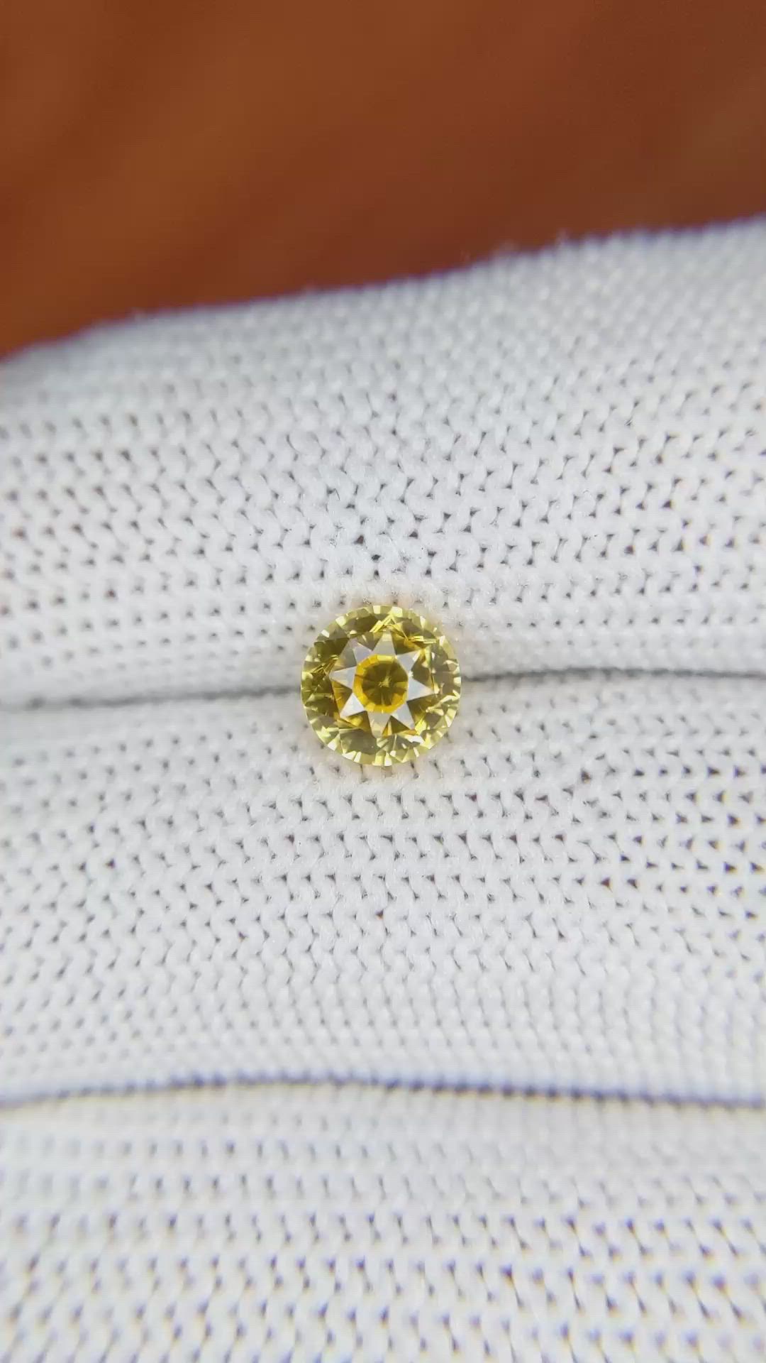 1.88 Ct. Zircon from Ceylon (Sri Lanka) Size Video