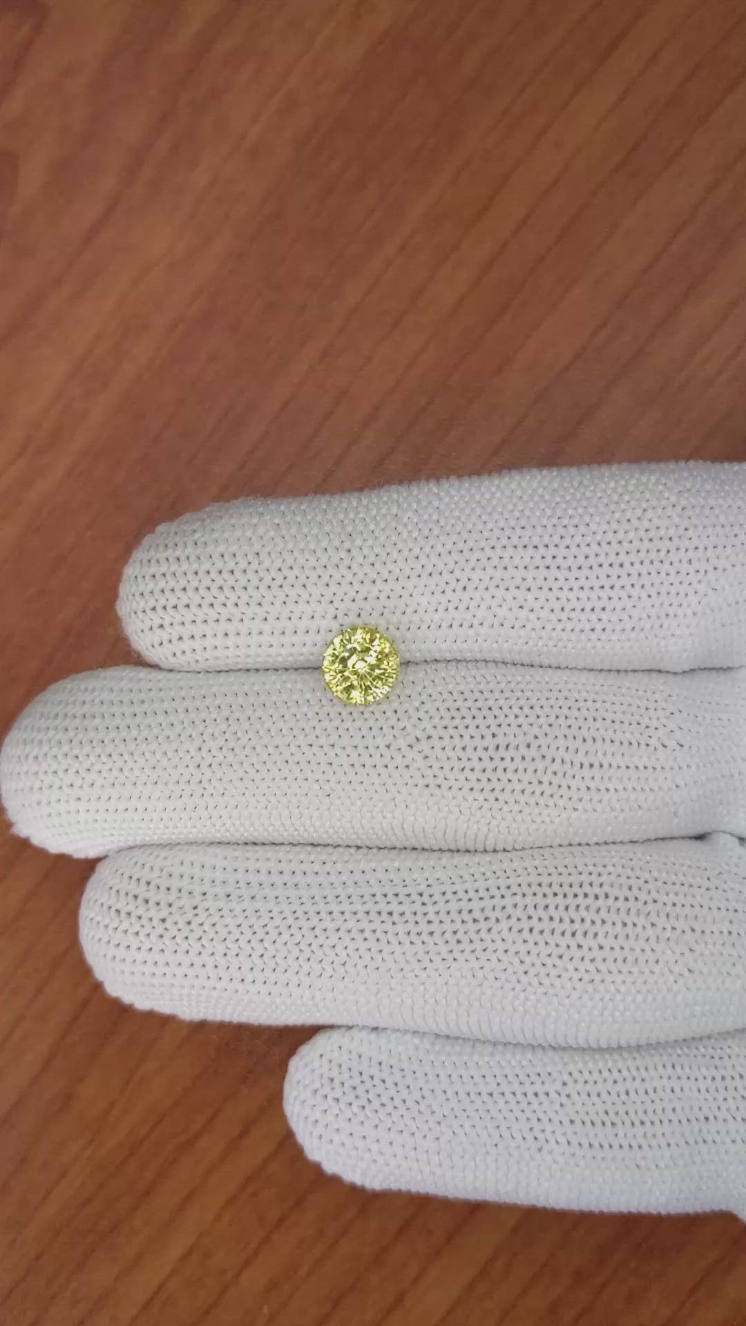 2.06 Ct. Chrysoberyl from Ceylon (Sri Lanka) Size Video