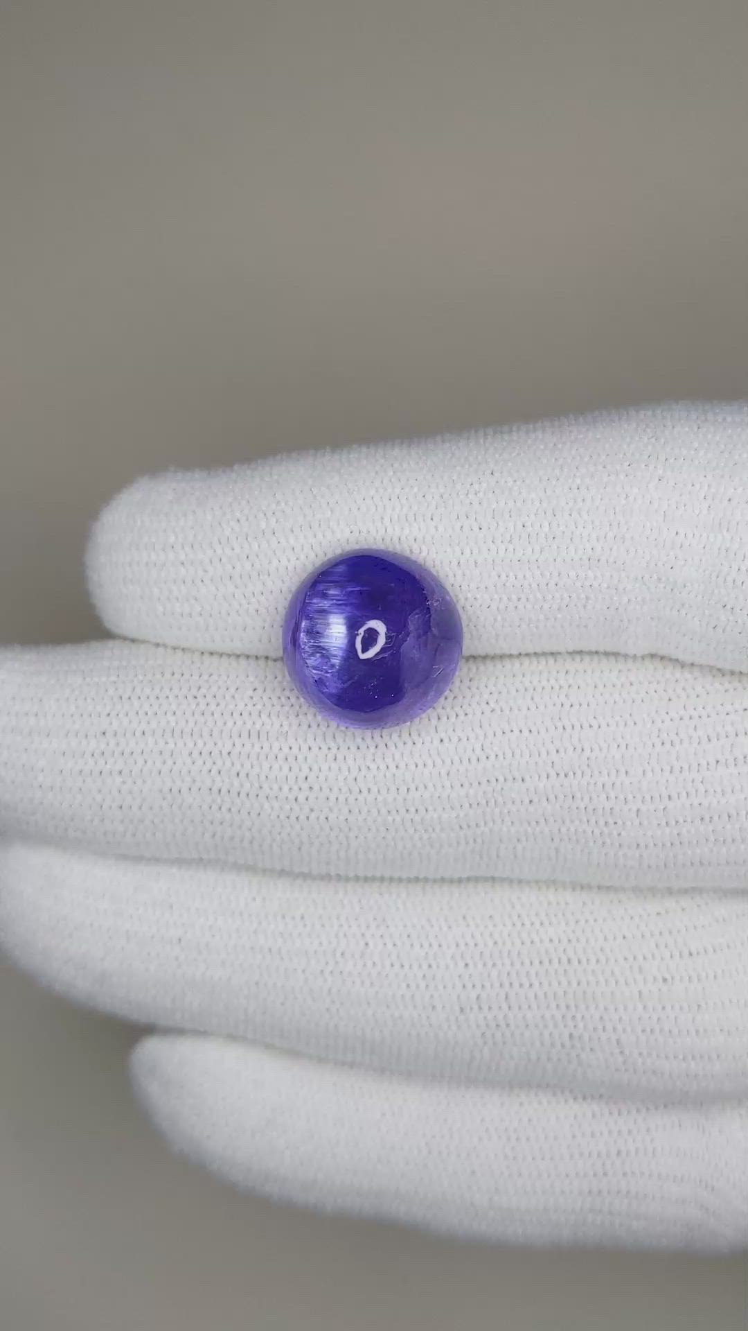 13.71 Ct. Cabochon Tanzanite from Tanzania Size Video