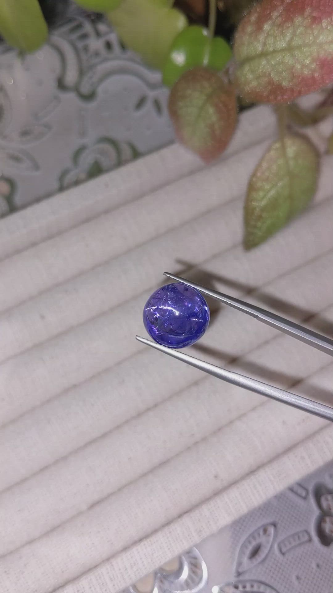 13.71 Ct. Cabochon Tanzanite from Tanzania Size Video