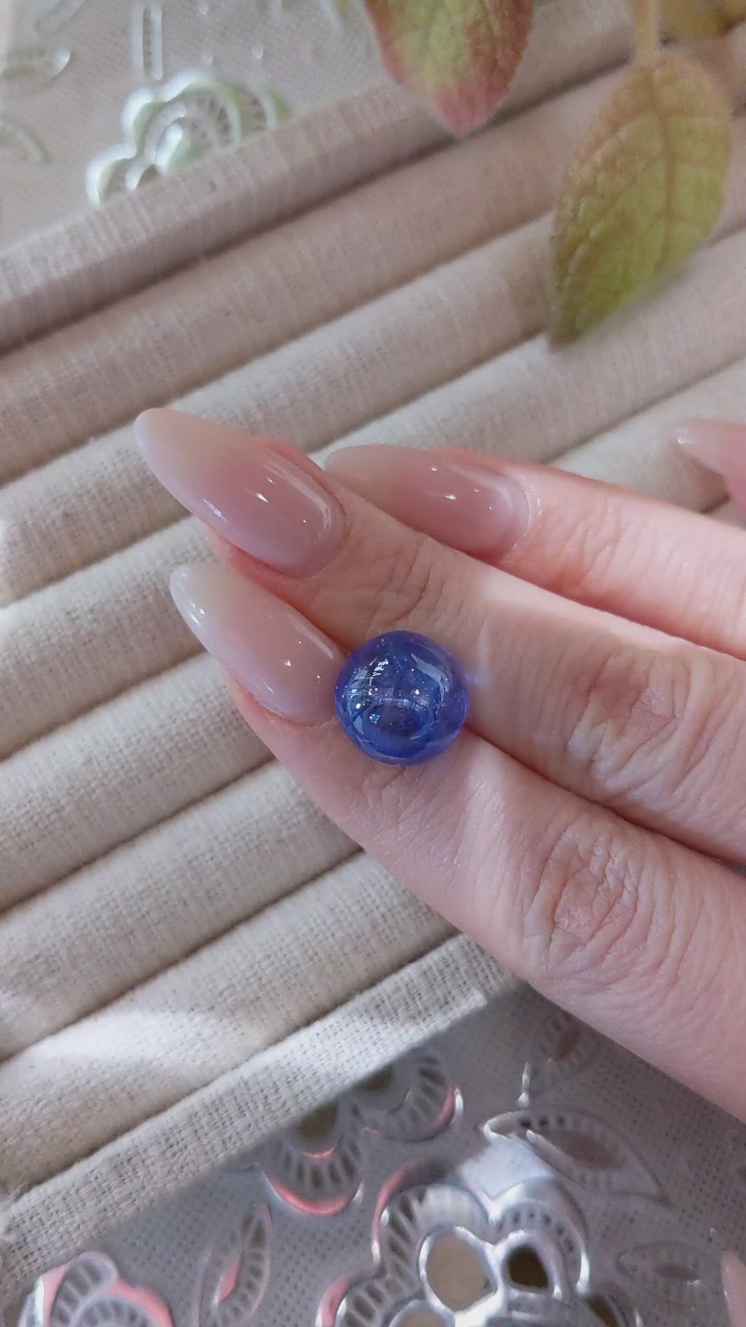 13.71 Ct. Cabochon Tanzanite from Tanzania Size Video