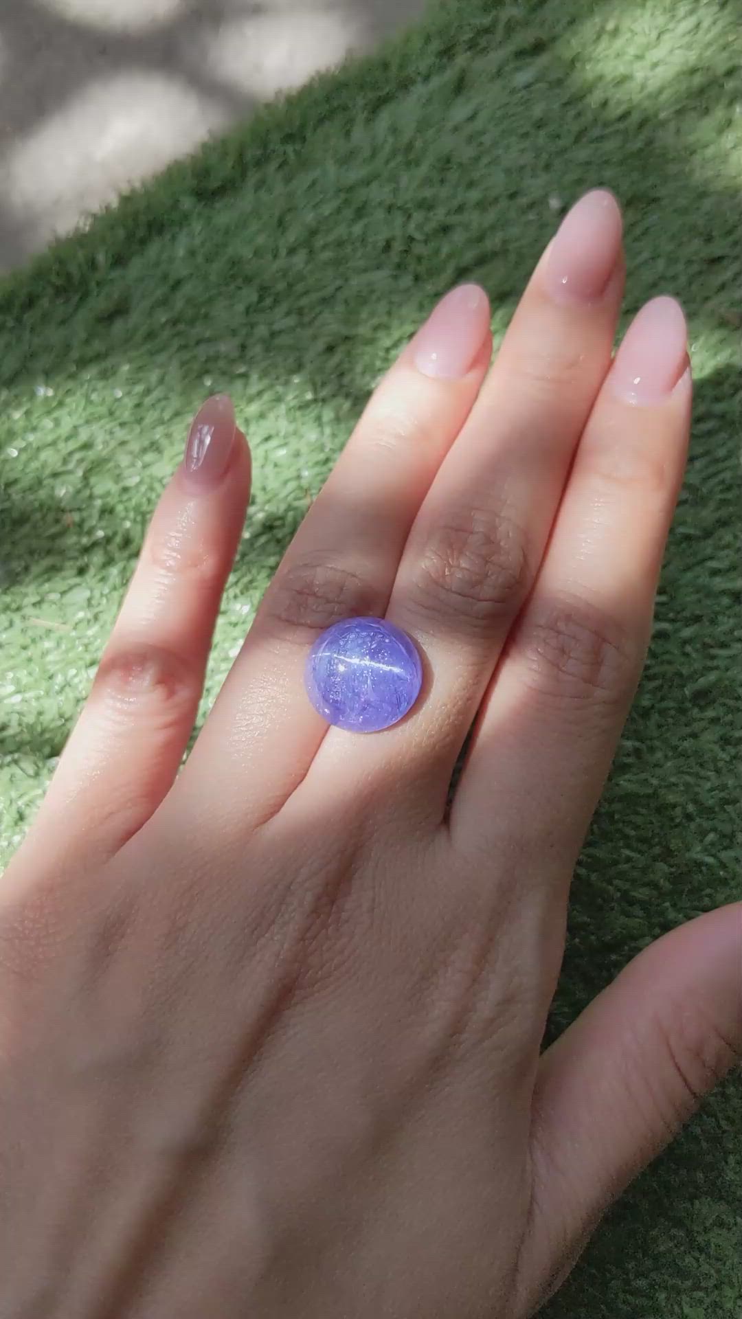 13.62 Ct. Cabochon Tanzanite from Tanzania Size Video