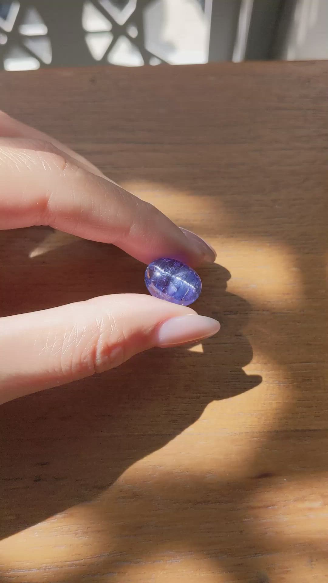 8.53 Ct. Cabochon Tanzanite from Tanzania Size Video