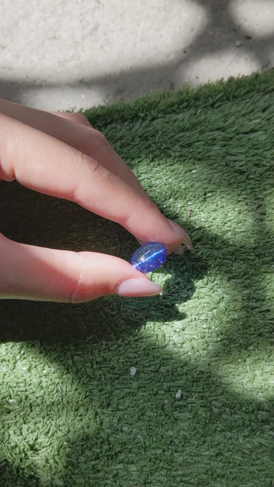 8.41 Ct. Cabochon Tanzanite from Tanzania Size Video