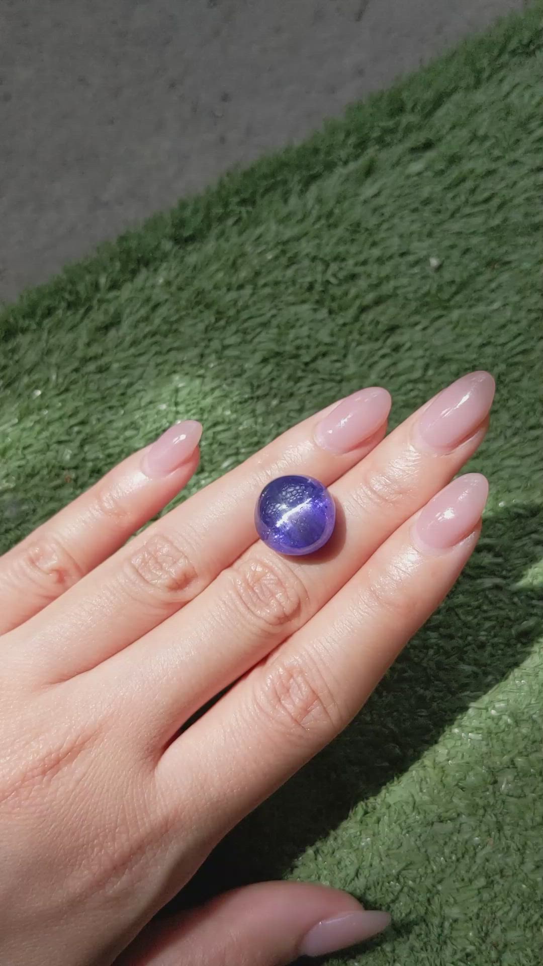 22.29 Ct. Cabochon Tanzanite from Tanzania Size Video