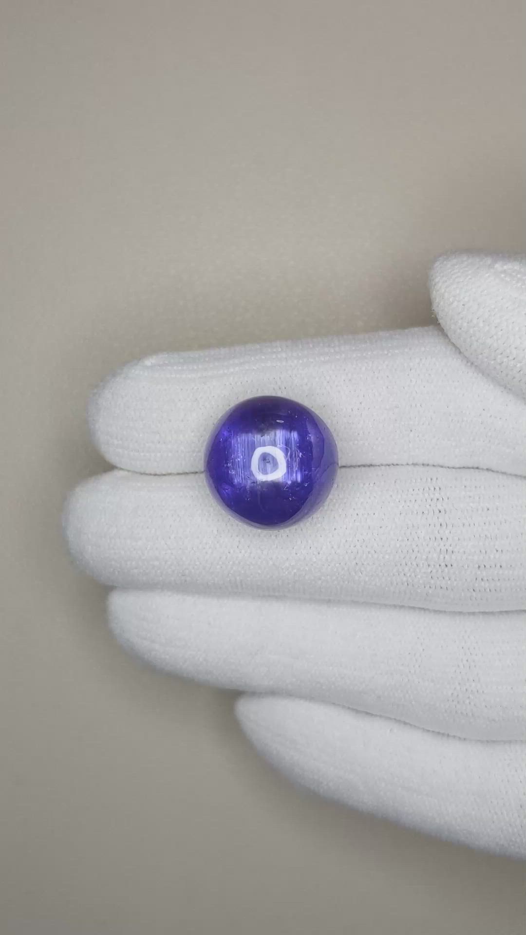 22.29 Ct. Cabochon Tanzanite from Tanzania Size Video
