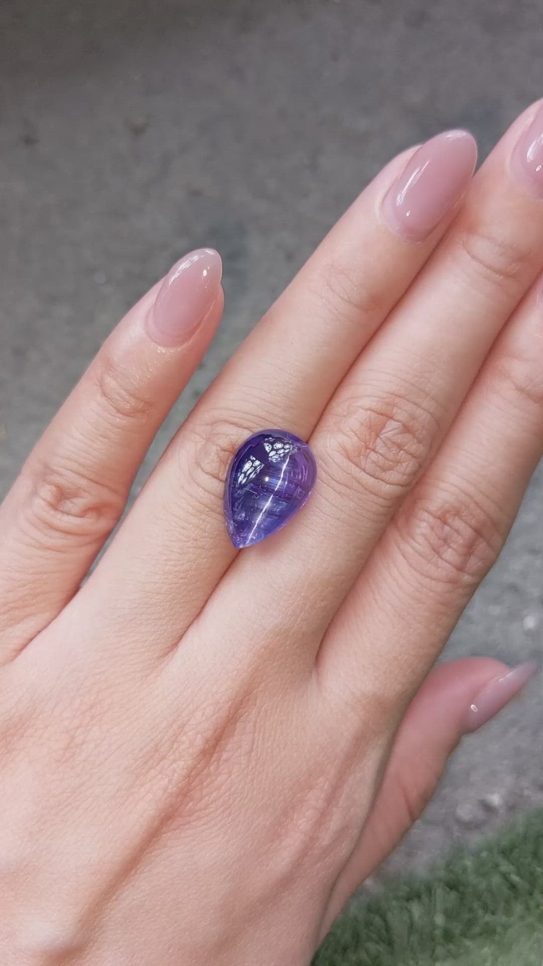 12.33 Ct. Cabochon Tanzanite from Tanzania Size Video