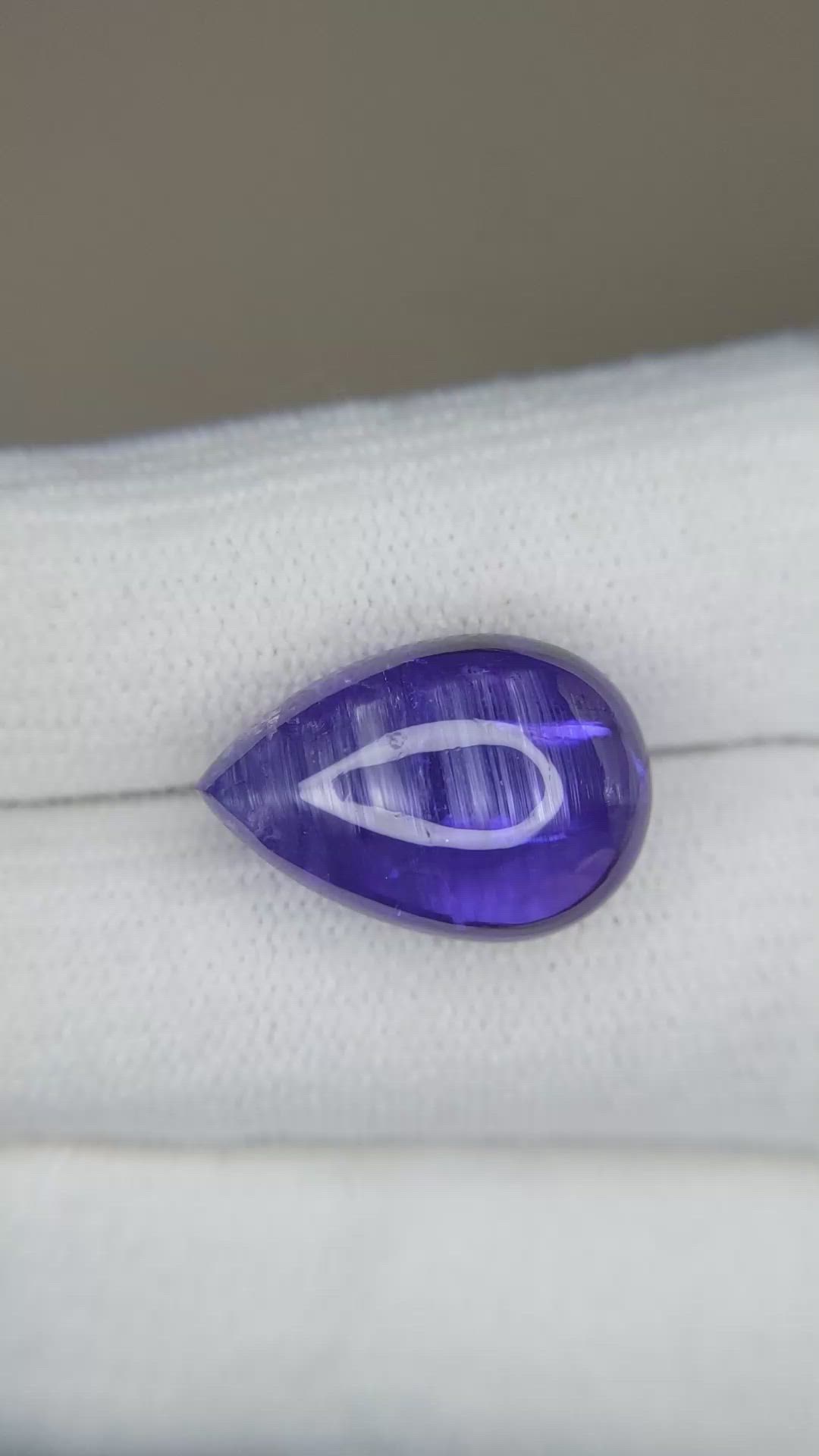 12.33 Ct. Cabochon Tanzanite from Tanzania Size Video