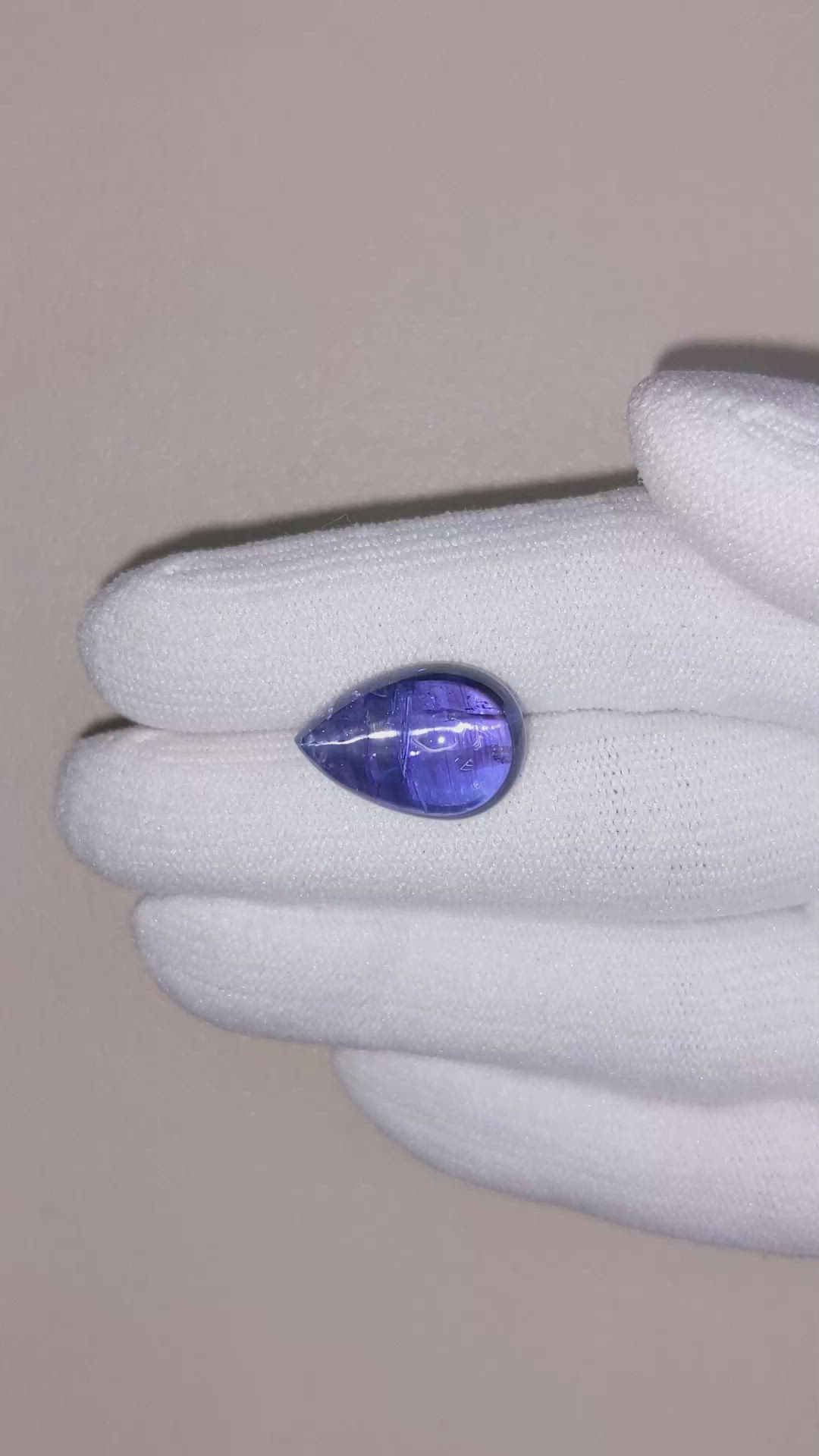 12.33 Ct. Cabochon Tanzanite from Tanzania Size Video