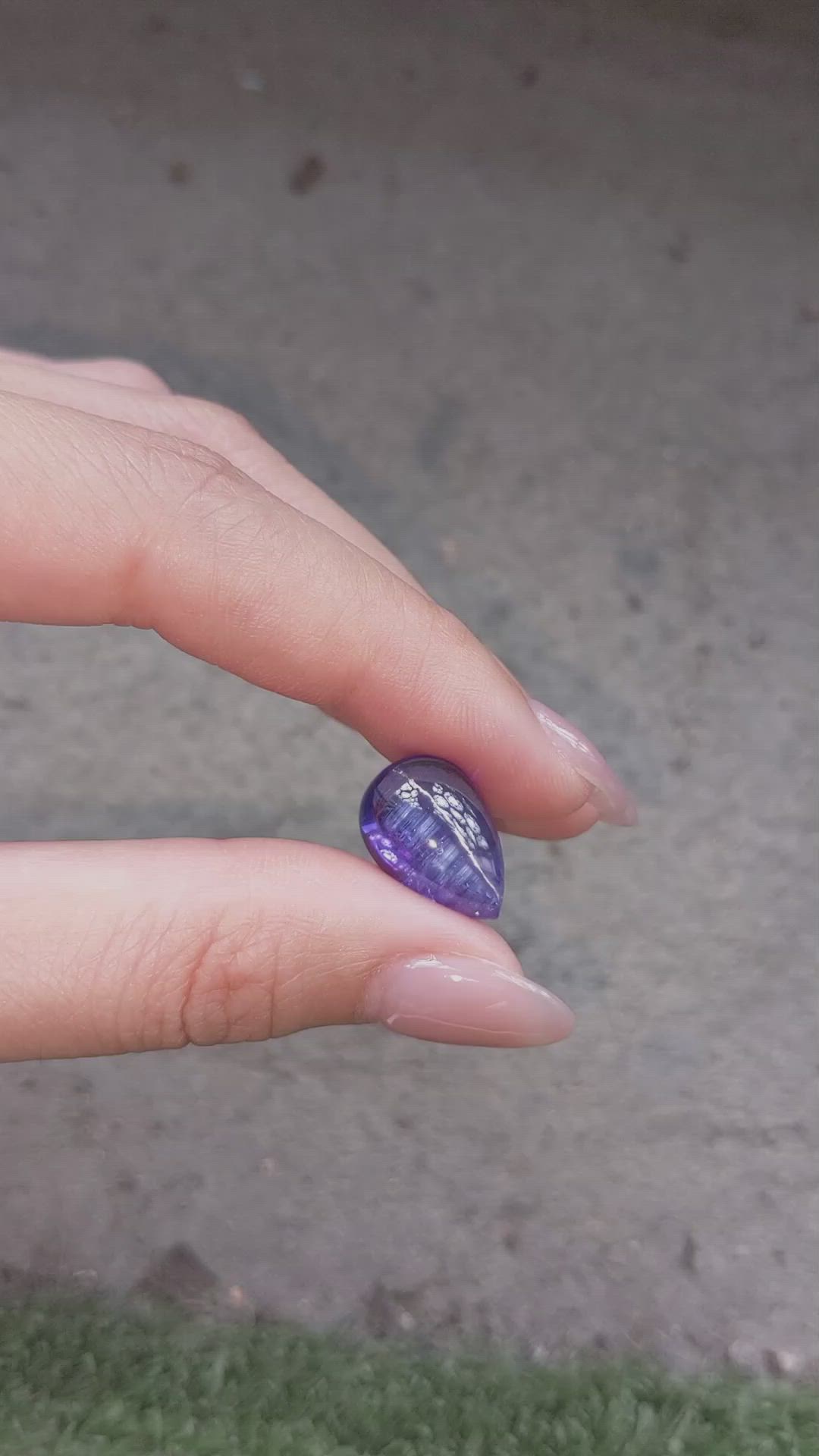 12.33 Ct. Cabochon Tanzanite from Tanzania Size Video