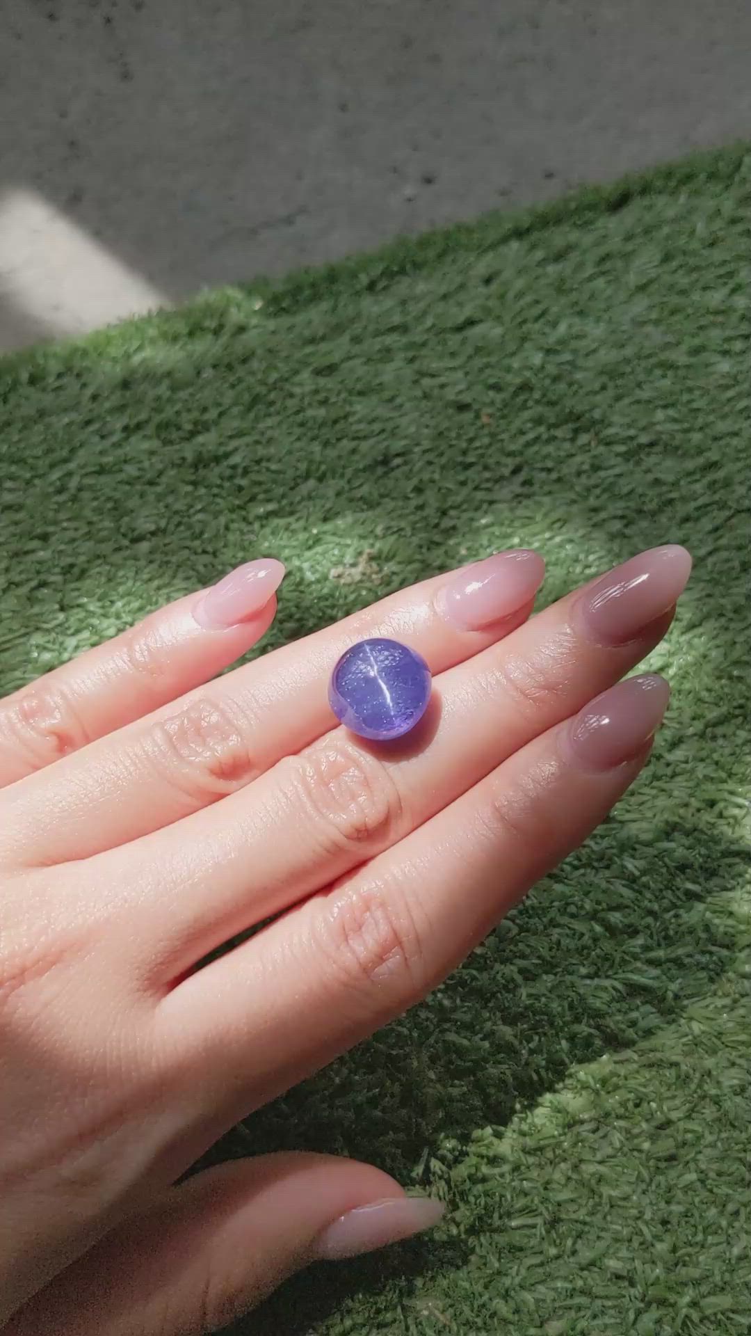 17.28 Ct. Violetish Blue Cabochon Tanzanite from Tanzania Size Video