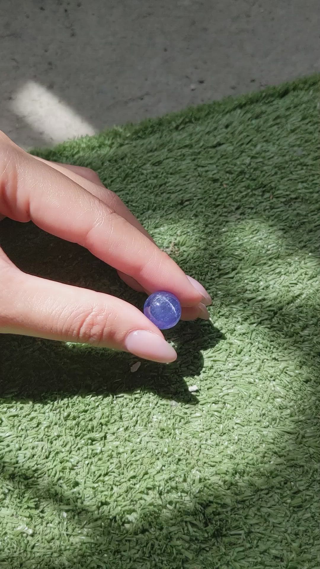 17.28 Ct. Violetish Blue Cabochon Tanzanite from Tanzania Size Video
