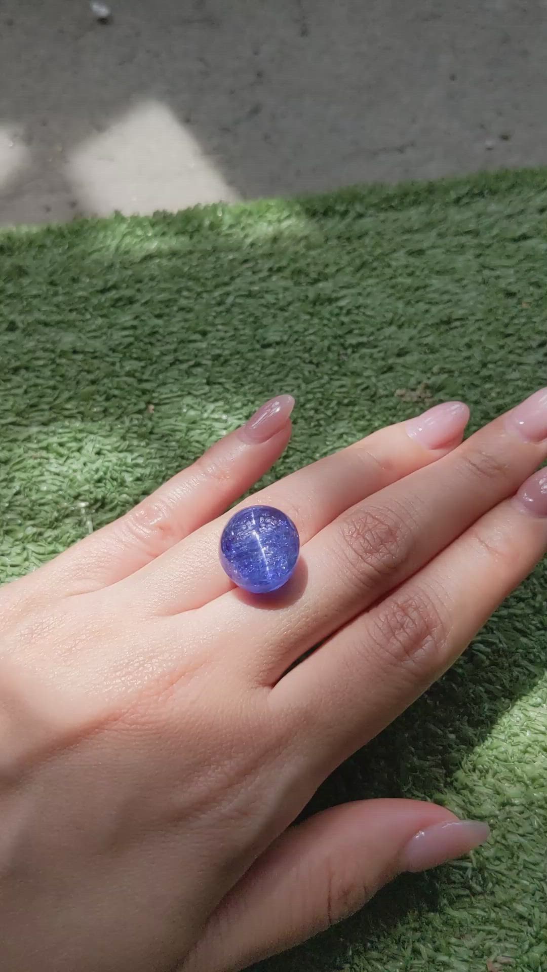 28.43 Ct. Cabochon Tanzanite from Tanzania Size Video