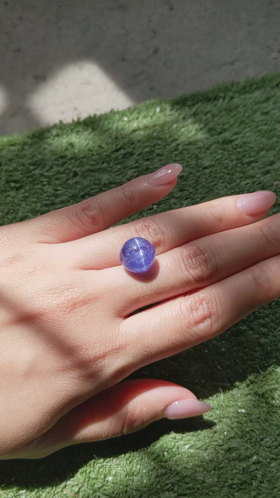 15.47 Ct. Cabochon Tanzanite from Tanzania Size Video