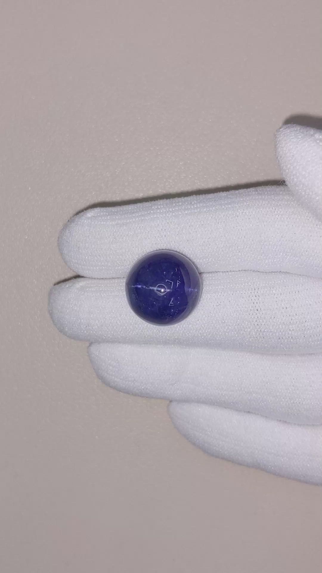 22.80 Ct. Cabochon Tanzanite from Tanzania Size Video