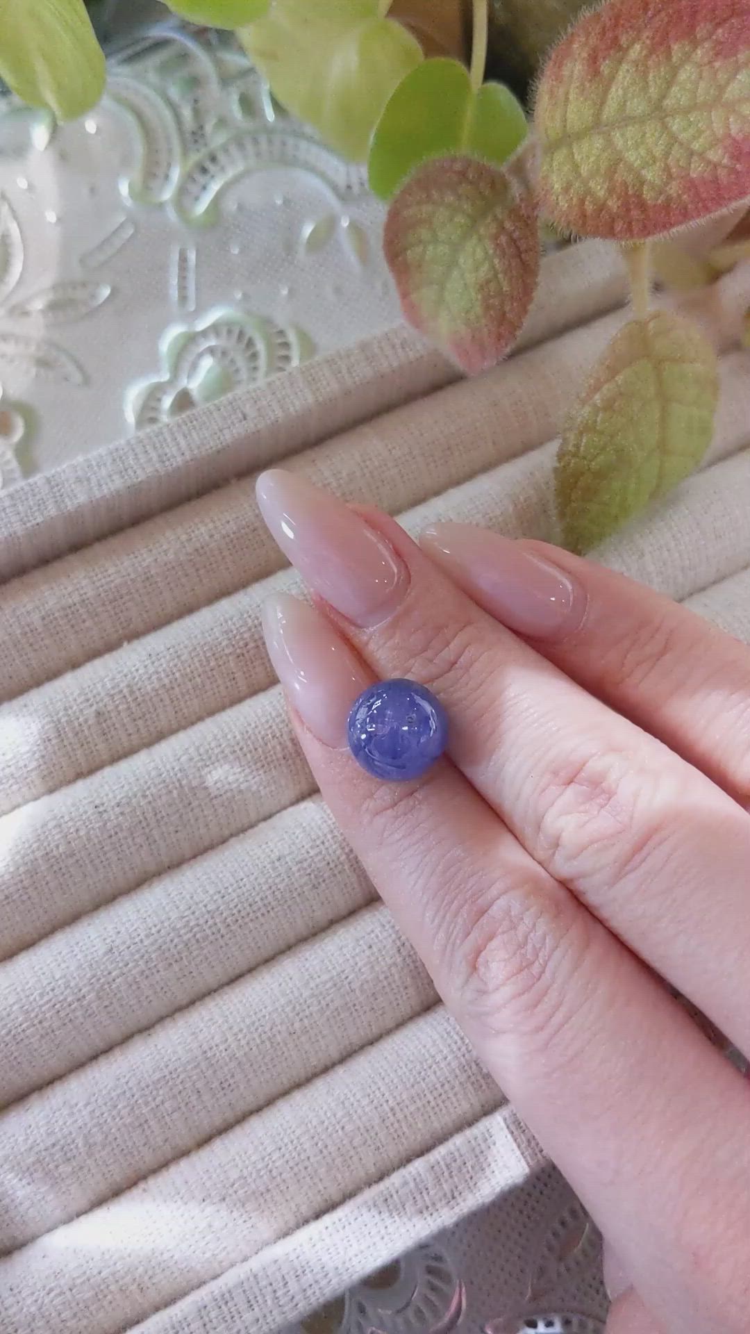 12.11 Ct. Cabochon Tanzanite from Tanzania Size Video