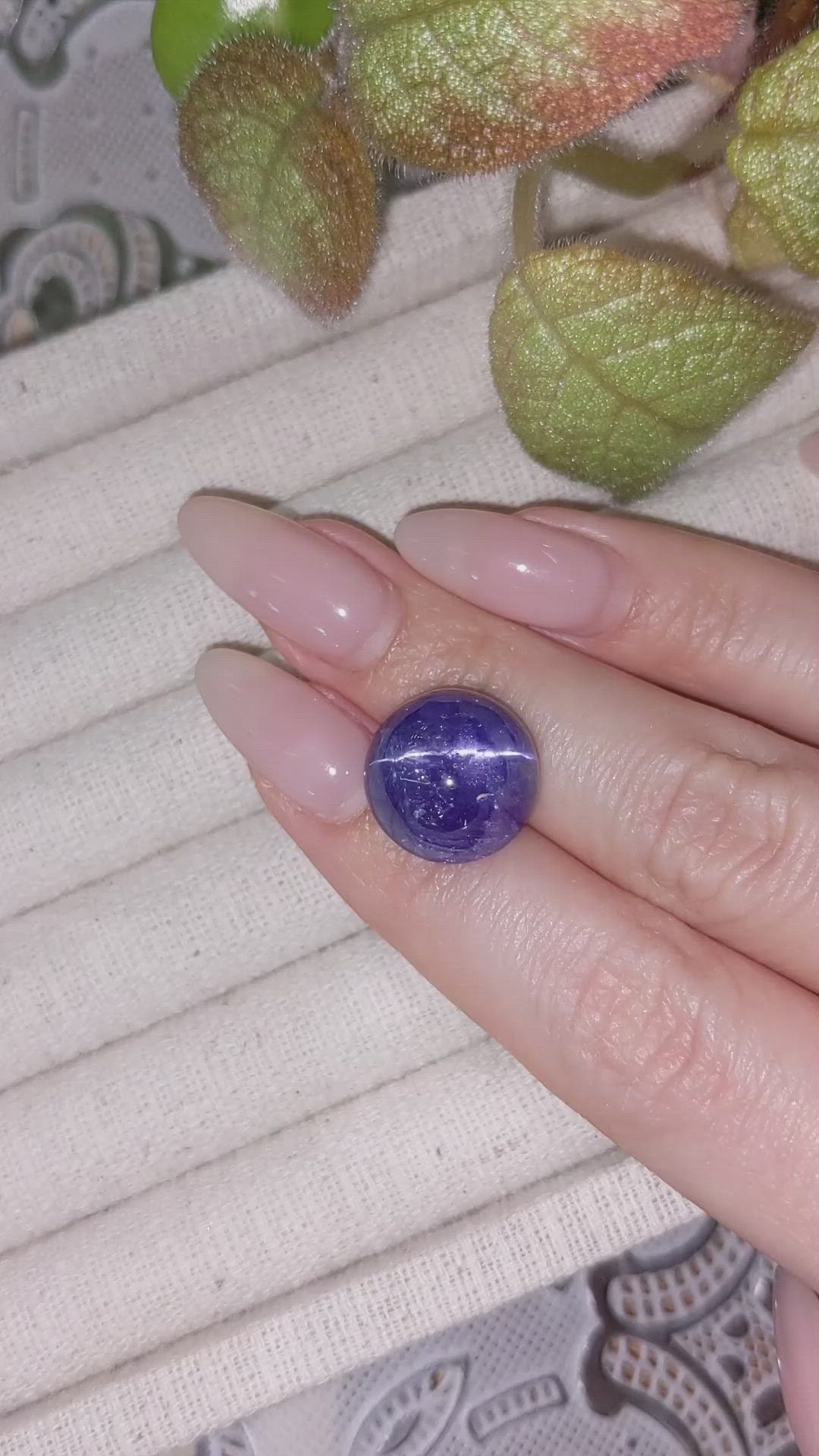 22.79 Ct. Cabochon Tanzanite from Tanzania Size Video