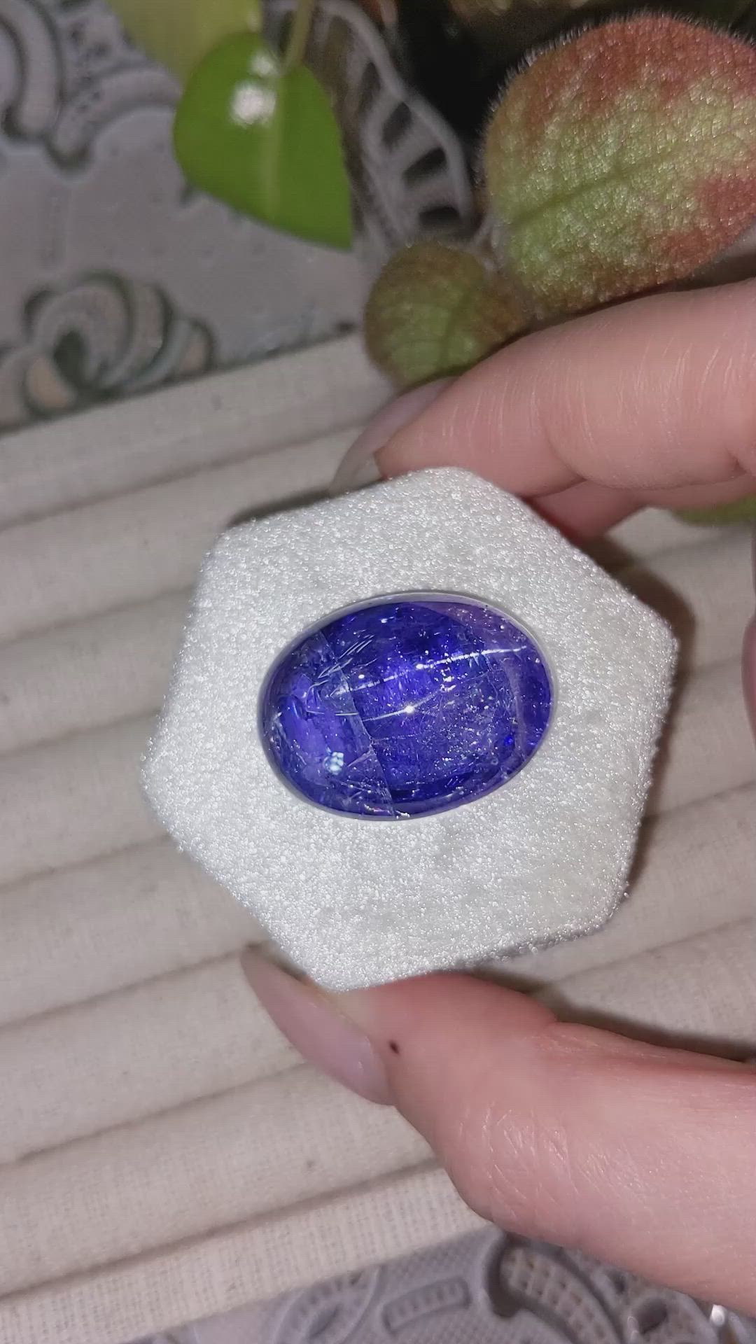50.17 Ct. Cabochon Tanzanite from Tanzania Size Video