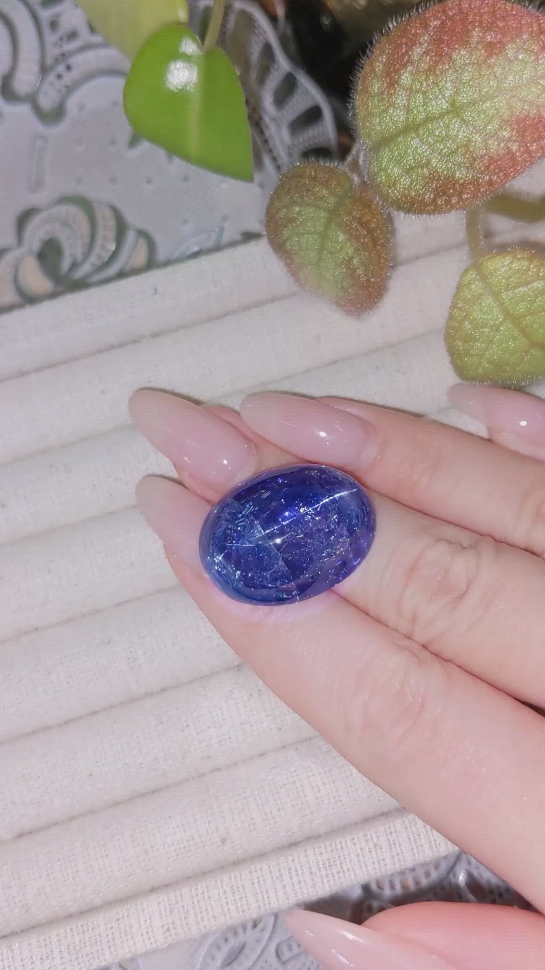 50.17 Ct. Cabochon Tanzanite from Tanzania Size Video