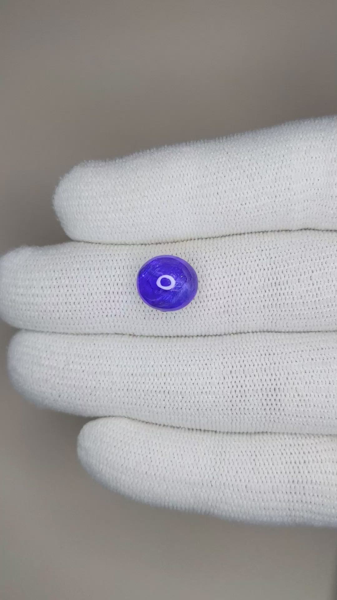 6.48 Ct. Cabochon Tanzanite from Tanzania Size Video