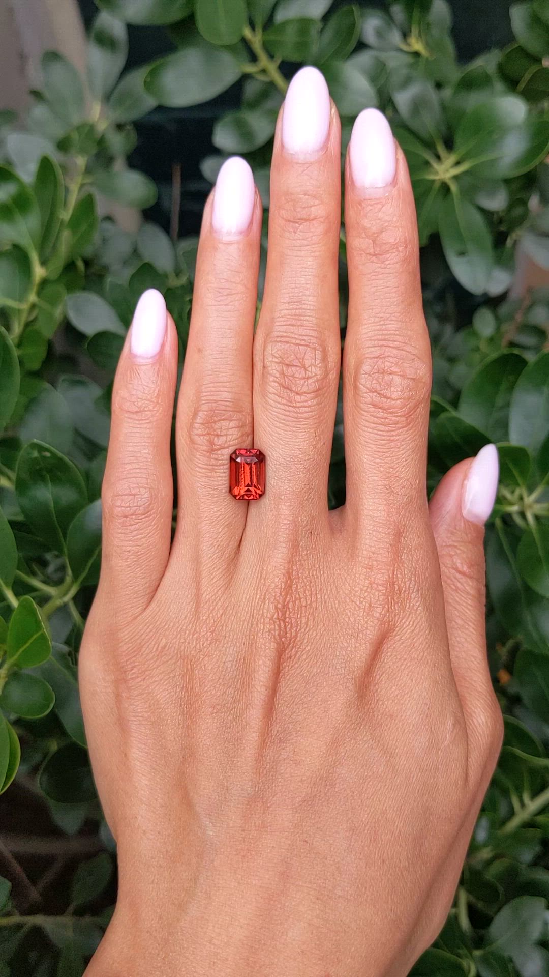 4.04 Ct. Reddish Orange Spessartite Garnet from Madagascar Size Video